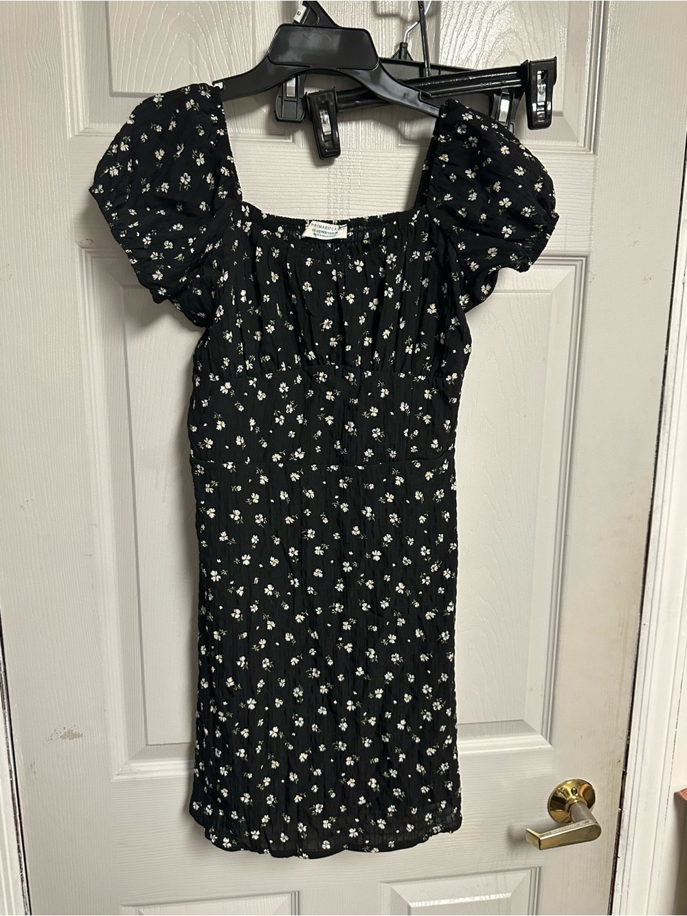Black girls  Floral Puff-Sleeve Dress